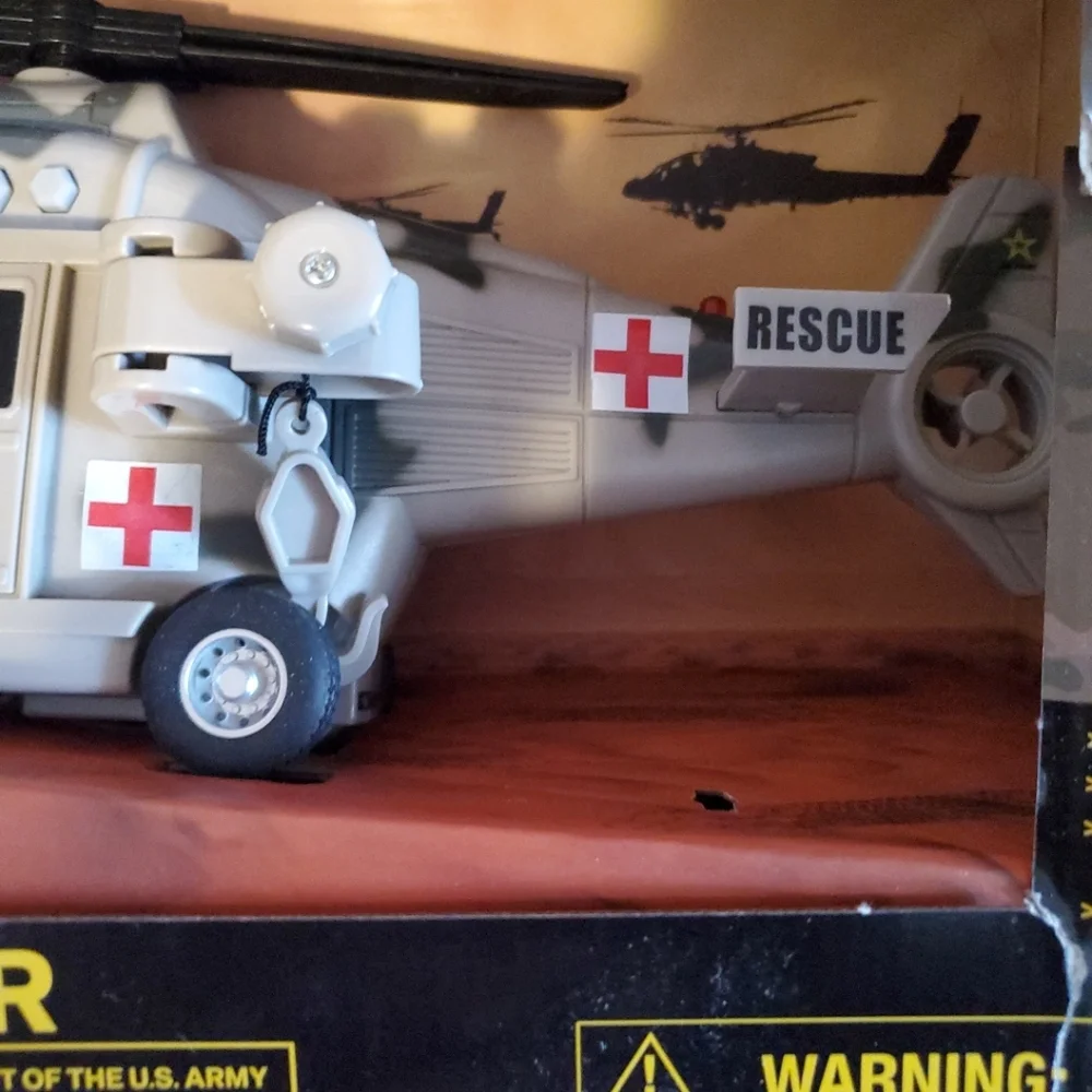 U.S. Army Rescue Helicopter Toy - Gray Lights & Sounds - Picture 5 of 8
